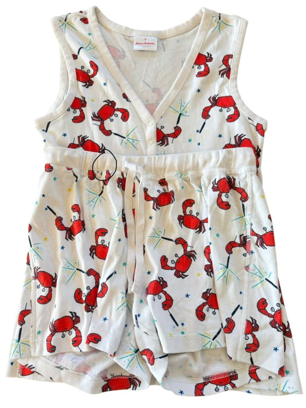 Hanna Andersson organic cotton pajama set Small Lobster Coastal Rare - Picture 14 of 14